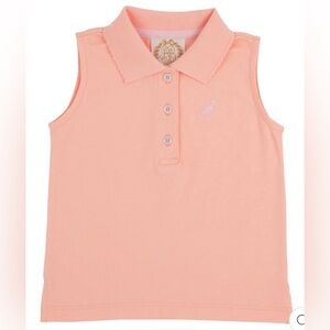 THE BEAUFORT BONNET COMPANY SLEEVELESS ANNA‎ PRICE POLO POMPANO PEACH Girl 10